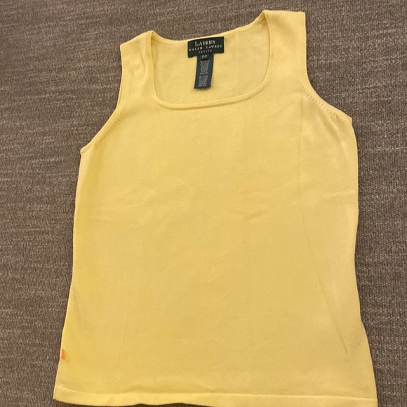 Lauren by Ralph Lauren Yellow Tank Top size P/P - Picture 1 of 4